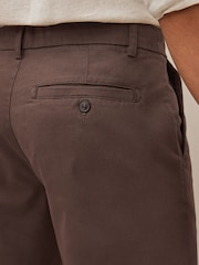 Brown Straight Stretch Chino Shorts - Image 4 of 10