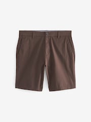 Brown Straight Stretch Chino Shorts - Image 6 of 10