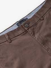 Brown Straight Stretch Chino Shorts - Image 7 of 10