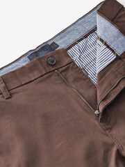Brown Straight Stretch Chino Shorts - Image 8 of 10