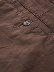 Brown Straight Stretch Chino Shorts - Image 9 of 10