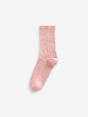 Red Thermal Wool Blend Ankle Socks 3 Pack With Silk - Image 2 of 4