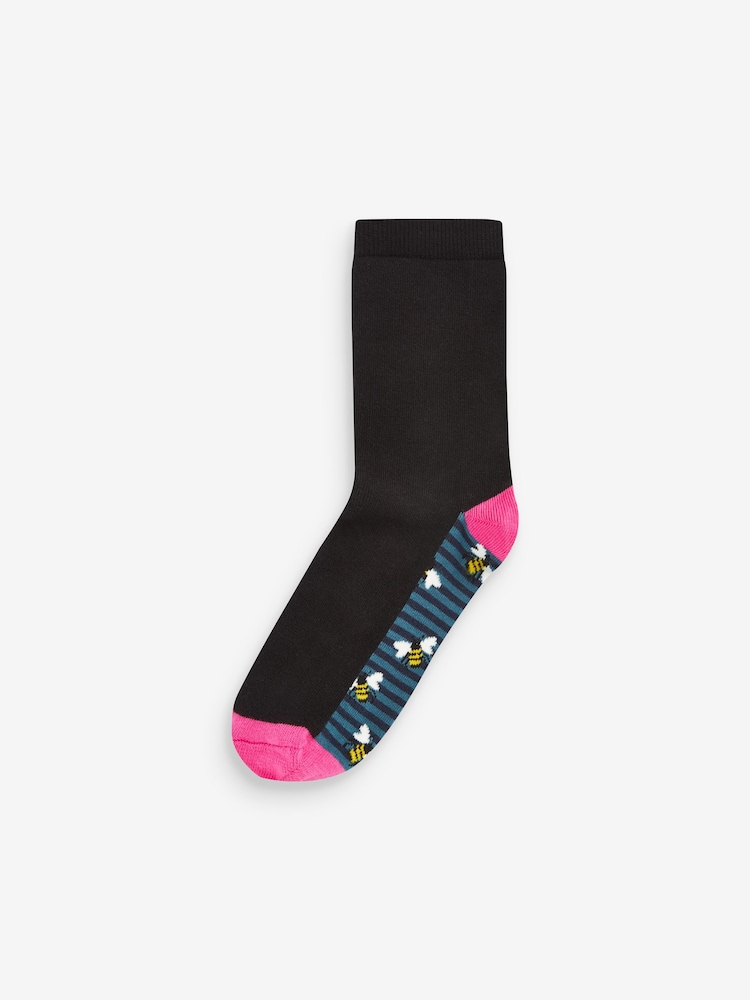 Bees Footbed Ankle Socks 5 Pack - Image 6 of 6