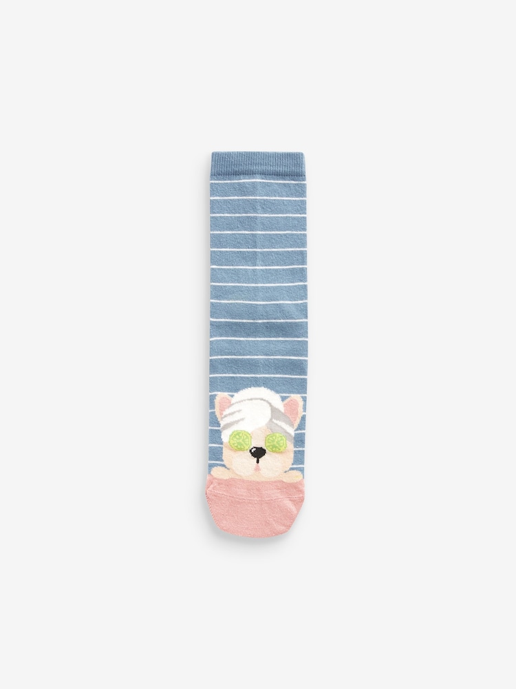 Grey/Purple Dog Spa Ankle Socks 4 Pack - Image 2 of 5