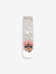 Grey/Purple Dog Spa Ankle Socks 4 Pack - Image 3 of 5