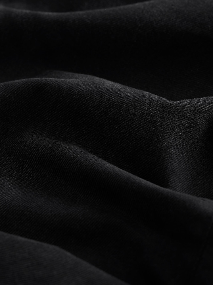 Black Straight Fit Premium Heavyweight Signature Cotton Jeans - Image 11 of 11