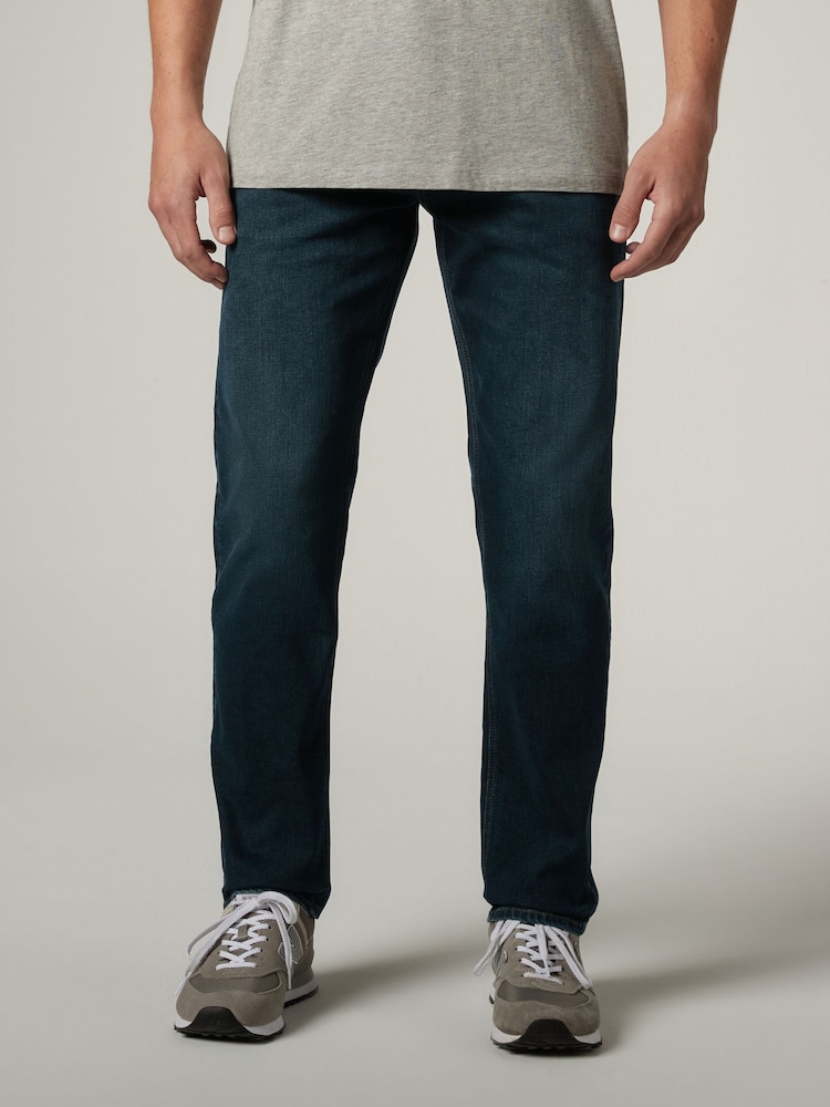 Dark Blue Slim Fit Classic Stretch Jeans - Image 1 of 9