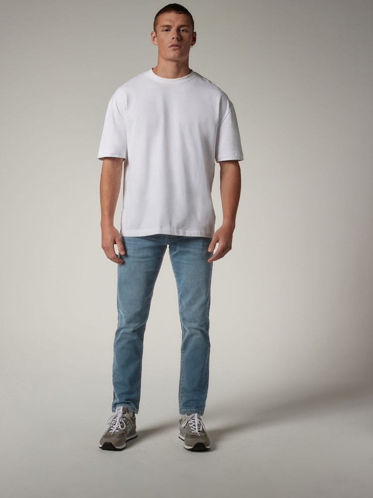 Smoky Blue Slim Comfort Stretch Jeans - Image 2 of 9