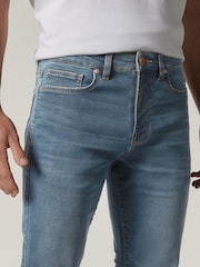 Smoky Blue Slim Comfort Stretch Jeans - Image 4 of 9