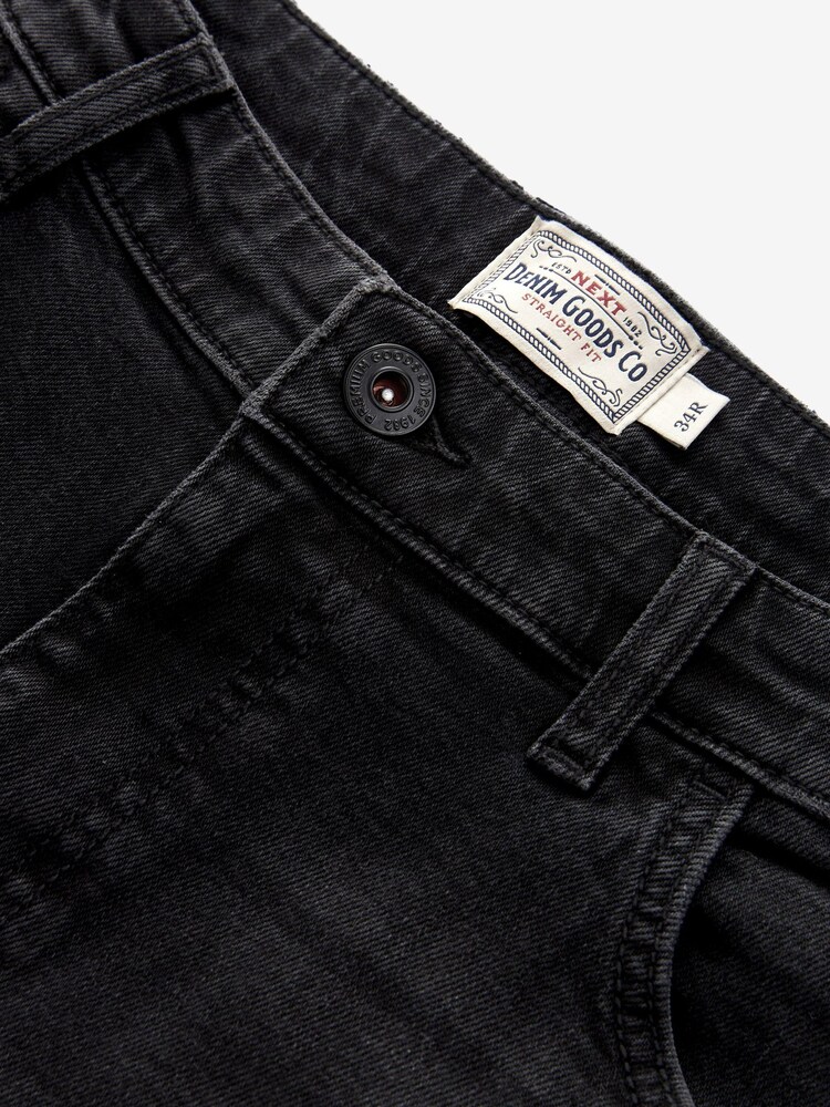Black Straight Vintage Stretch Authentic Jeans - Image 7 of 10