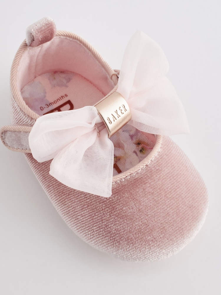 Baker by Ted Baker Baby Girls Shoes Padders With Bow - Image 3 of 5
