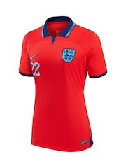 Nike Red Bellingham - 22 England Womens Away Stadium Football Shirt 2022 Womens - Image 2 of 3