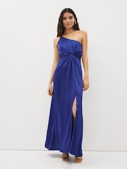 Emme Marella Blue One Shoulder Twist Maxi Dress - Image 3 of 5