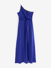 Emme Marella Blue One Shoulder Twist Maxi Dress - Image 5 of 5