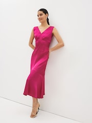 Emme Marella Pink	 V-Neck Maxi Dress - Image 1 of 6