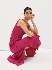 Emme Marella Pink	 V-Neck Maxi Dress - Image 4 of 6