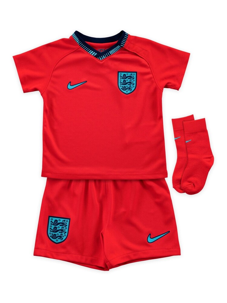 Nike Red England Away Stadium Kit 2022-23 Infants - Image 2 of 3