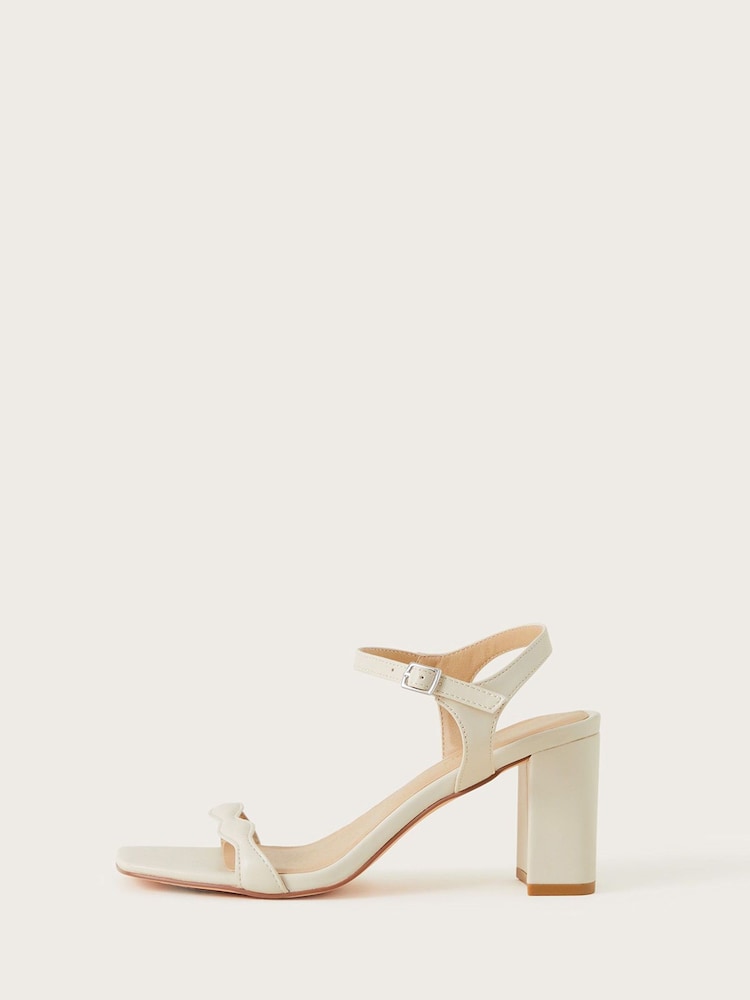 Monsoon Nude Scallop Block Heeled Sandals - Image 1 of 4