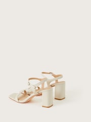 Monsoon Nude Scallop Block Heeled Sandals - Image 3 of 4
