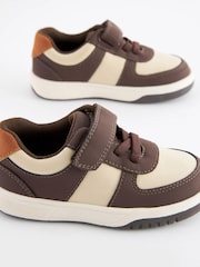 Brown/White Standard Fit (F) Strap Touch Fastening Trainers - Image 5 of 6