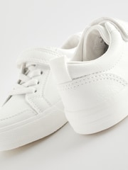 White Standard Fit (F) Touch Fastening Elastic Lace Shoes - Image 4 of 5