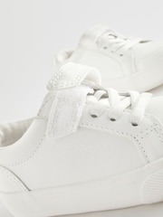 White Standard Fit (F) Touch Fastening Elastic Lace Shoes - Image 5 of 5