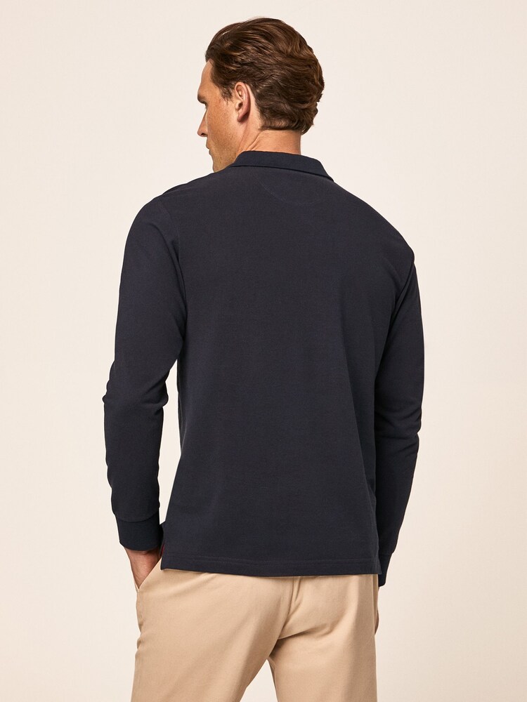 Hackett London Mens Long Sleeve Polo Shirt - Image 2 of 5