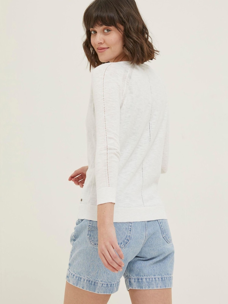 FatFace White Rose Cardigan - Image 2 of 5 FatFace White Rose Cardigan - Image 2 of 5