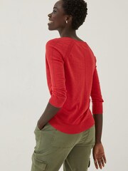FatFace Red Rose Cardigan - Image 2 of 5