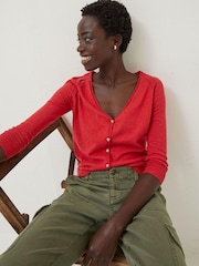 FatFace Red Rose Cardigan - Image 3 of 5