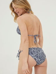 FatFace Blue Watercolour Bikini Top - Image 2 of 5