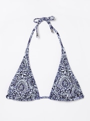 FatFace Blue Watercolour Bikini Top - Image 5 of 5