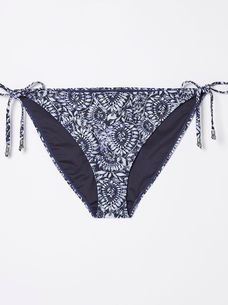 FatFace Blue Watercolour Bikini Bottoms - Image 4 of 4