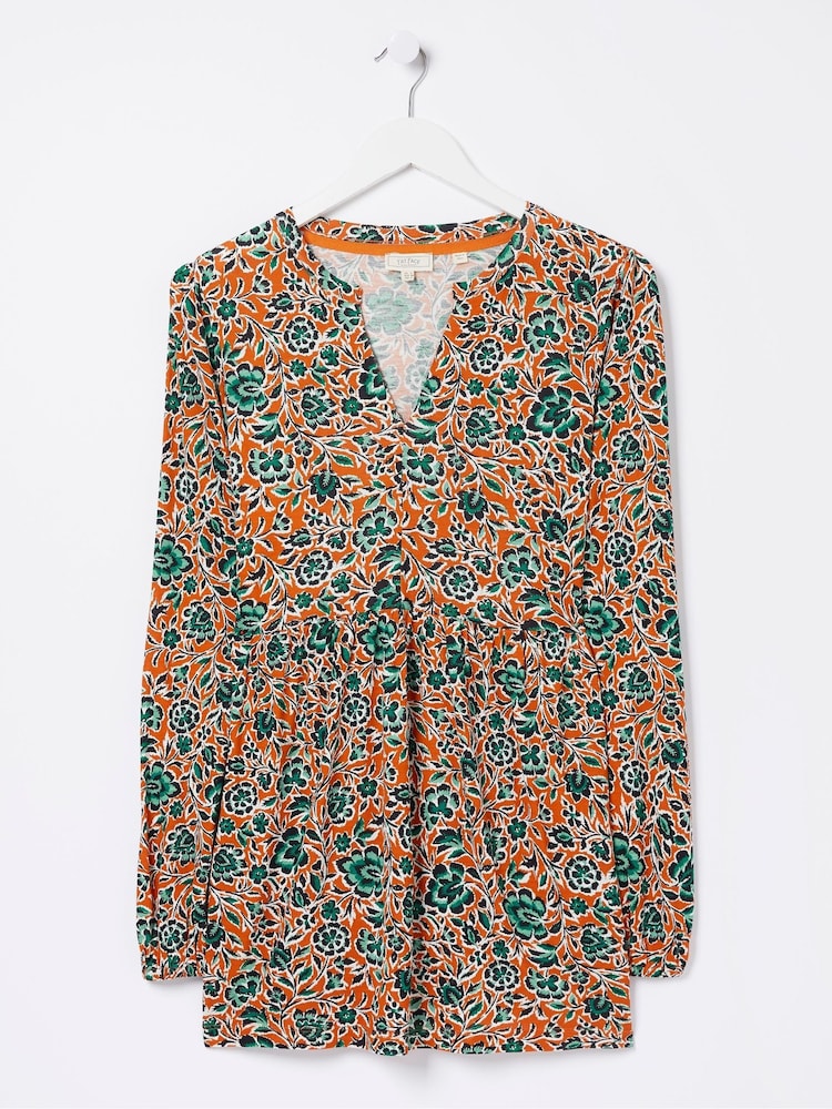 FatFace Orange Poppy Sketch Floral Tunic - Image 5 of 5