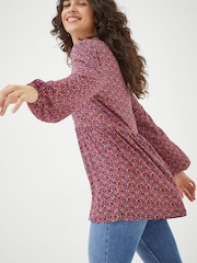 FatFace Red Poppy Retro Ditsy Tunic - Image 3 of 4