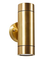 BHS Brass Brac Solid Brass 2lt Up & Down GU10 Outdoor Wall Light - Image 2 of 3