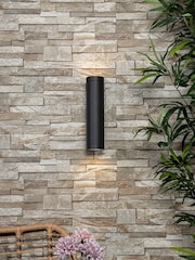 BHS Black Morro Long 2LT GU10 Outdoor Wall Light - Image 1 of 5
