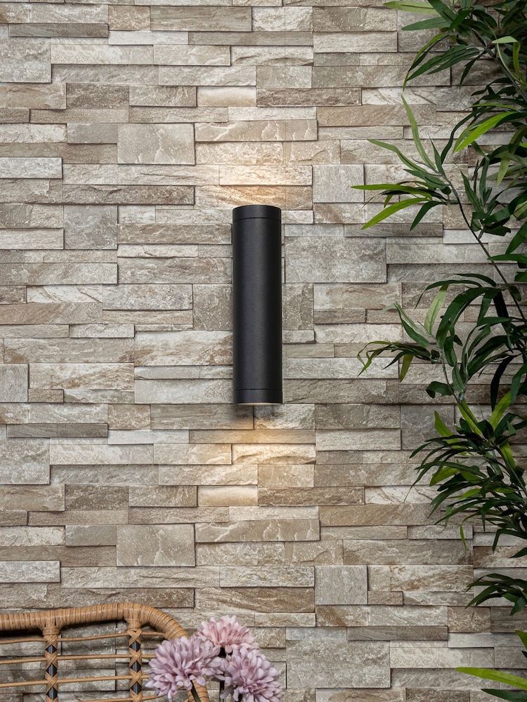 BHS Black Morro Long 2LT GU10 Outdoor Wall Light - Image 1 of 5 BHS Black Morro Long 2LT GU10 Outdoor Wall Light - Image 1 of 5