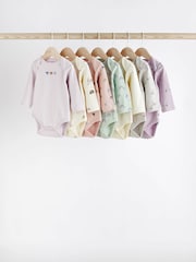 Multi Character Baby Long Sleeve Bodysuits 7 Pack - Image 1 of 1