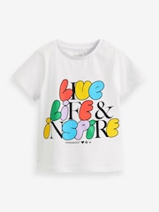 White Parkinson's Charity Next Print T-Shirt (3-16yrs) - Image 4 of 5
