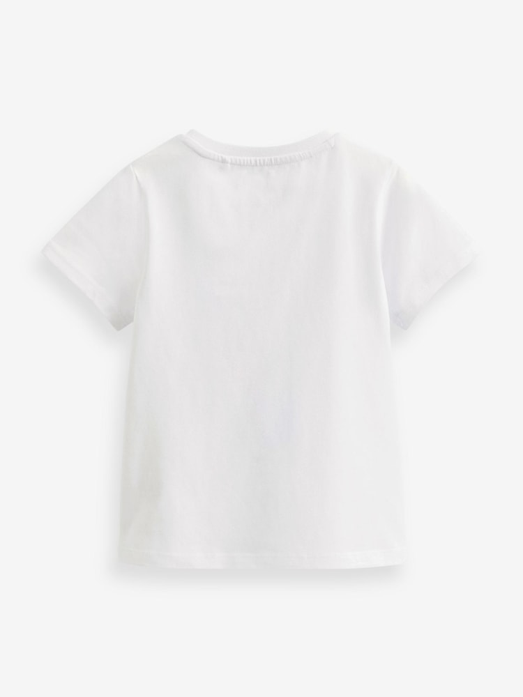 White Parkinson's Charity Next Print T-Shirt (3-16yrs) - Image 5 of 5