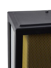 BHS BlackBrown Cuba E27 Box Lantern with Mesh Insert - Image 3 of 3