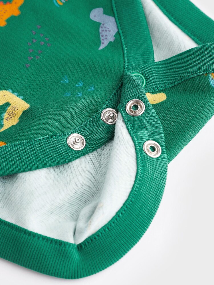Bright Dinosaur Baby Long Sleeve Bodysuits 5 Pack - Image 5 of 7