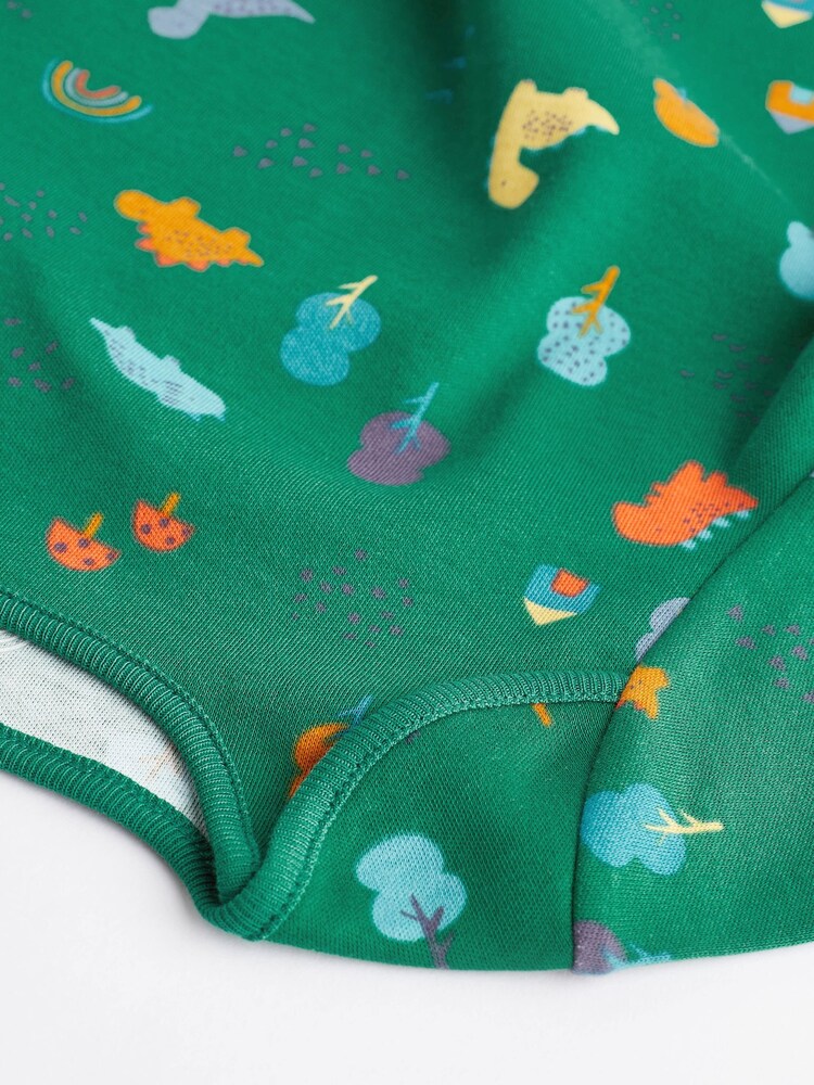 Bright Dinosaur Baby Long Sleeve Bodysuits 5 Pack - Image 6 of 7