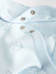 Pale Blue 7 Pack Long Sleeve Baby Bodysuits - Image 7 of 7