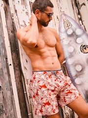FatFace Trevose Badeshorts mit Blattmuster - Bild 1 von 5