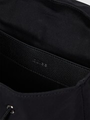 Reiss Black Danny Leather Drawstring Backpack - Image 3 of 5