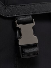 Reiss Black Danny Leather Drawstring Backpack - Image 4 of 5