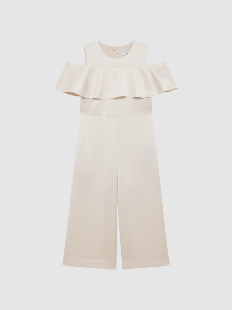 Reiss Ivory Henny Off-The-Shoulder Jumpsuit - Image 1 of 6