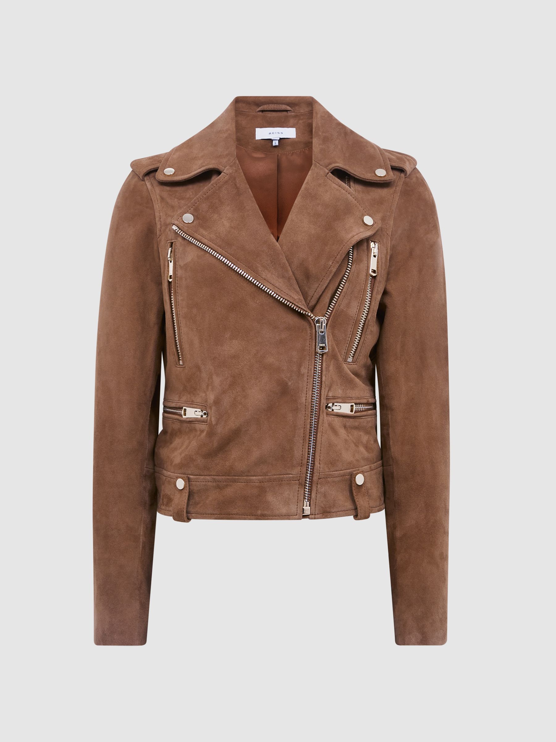 Reiss tan leather jacket hot sale